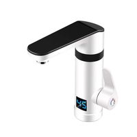 Mmjj Rotatable Bathroom Kitchen Heating Tap Water Faucet Electric Hot Water Heater Faucet with LED Digital Display (Color : White)