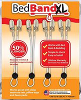 Bed Bandxl. Not Made in China. USA Worker Assembled. 50% Longer. Smooth Sheets on Any Bed. Bed Sheet Band, Holder, Gripper, Suspender, Strap. Sleep Better.