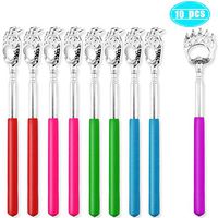 Heatoe 10 Pack Telescoping Back Scratcher, Extendable Massage Tools,Rubber Handle Back Scratchers, Four Colors Mixed