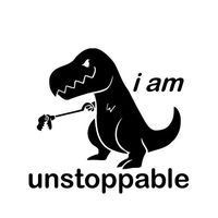 856store Clearance Sale Fashion Dinosaur Letter Reflective PET Removable Sticker Decal Car Decoration