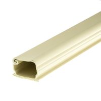 1.25 inch Surface Mount Cable Raceway, Ivory, Straight 6 Foot Section
