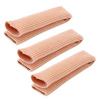 Gel Open Toe Tubes,Toe Sleeves,Finger Toe Protectors, Soft Fabric with Silicone Lined Toe Sleeves Prevent Bunion, Hammer Toe, Callus, Corn, Blister