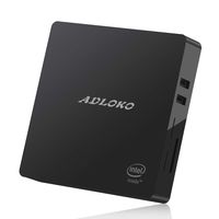 ADLOKO Z83-Pro Mini PC Windows 10, Intel x5-Z8350 Processor (4G+64G, HDMI & VGA/4K HD/Dual Band Wifi/1000Mbps LAN/BT4.0) Fanless Mini PC(64G)