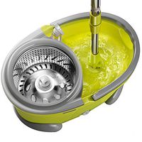 Broom and Dustpan With Long Handle Telescopic Upri Rotating mop - stainless steel lazy mop, household absorbent mop