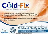 Cold-Fix for Adults - Temporarily relieves and Shortens The Duration of Cold and Flu Symptoms by Supporting The Body's Natural Immune System - 20 Count Tablets