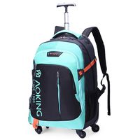 AOKING 22 Rolling Backpack large Water Resistant Laptop Compartment wheel Bag (22 inch, Light Green)