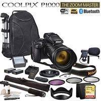 Nikon COOLPIX P1000 125x Optical Zoom 250x Digital Zoom Digital Camera with Advanced Bundle