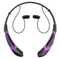 Yogered Bluetooth Sports Earphone,Hanging Neck Waterproof Wireless Earbuds, Richer Bass HiFi Stereo in-Ear Earphones Metal Ear Shell Super Good Sound Quality (Purple, Free)