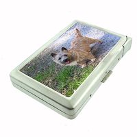 Dog Cairn Terrier Cigarette Case w Built In Lighter