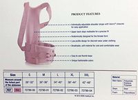 FLA Orthopedics Posture Control Brace for Women, Rose, Medium