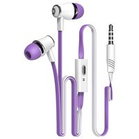 Iusun Hot Universal 3.5Mm Stereo Earbuds Headset Earphone With Mic For Cell Phone (purple)