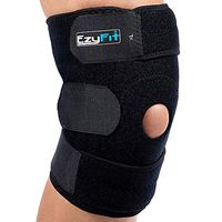 EzyFit Knee Brace Support for Arthritis, ACL, LCL, MCL, Sports Exercise, Meniscus Tear Injury Recovery - Side Stabilizers Open Patella - Best Comfort Fit Adjustable Neoprene Wrap - 3 Sizes