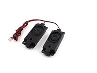 BLS 1Pair 3Watt 8 Ohm 4-Pin Balance Connect Rectangle Tablet Notebook Audio Speaker Loudspeaker 80mm x 31mm Black