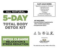 5-Day Mini Stress Relief & Detox Kit | Colon Cleanse & Liver Support Supplement | Helps with Muscle Pain, Headaches, Adrenal Fatigue & Mental Focus | Natural Sleep Aid | Jadience Herbal Formulas