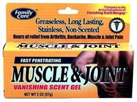 Family Care Muscle & Joint Pain Relief Vanishing Scent Gel 2oz