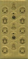 Geographics Embossed Christmas Seals, 1.25 Inches Dia, Gold Silver Foil, 40 Pack, 6 Case (48811)