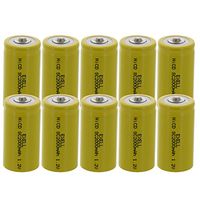 10x SubC 1.2V 2000mAh NiCD Button Top Rechargeable Batteries for medical instruments/equipment