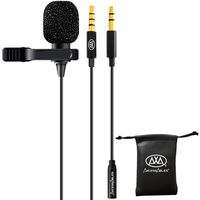 AxcessAbles LAV-C Professional Lavalier Lapel Omnidirectional Microphone for Phones Pads Computers Podcast Interviews Voice-Overs Recording