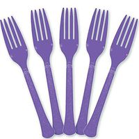 Extra Heavy Weight Plastic Forks | 20ct (New Purple)