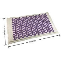 NOLOGO Gxbld-yy Acupressure Mat Massager Natural Linen Cotton Acupuncture Mats +Pillow Back Reflexology Trigger Point Massage Stress Relief (Color : Only Mat)