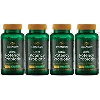 Swanson Ultra Potency Probiotic Digestive Health Immune System Support 66 Billion CFU Prebiotic NutraFlora scFOS 60 DRcaps Veggie Capsules (Caps) (4 Pack)