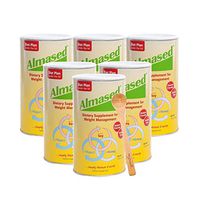 Almased Meal Replacement Shake (6 Pack) with Bonus Bamboo Spoon - 17.6 oz Powder - High Protein Weight Loss Drink, Fat Metabolism Booster - Vegetarian, Gluten Free - 60 Total Servings