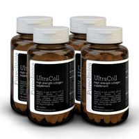 UltraColl Marine Collagen 1000mg x 720 Tablets (4 Bottles of 180 Tablets - 1 Years Supply). The only Patented Anti-Aging Collagen Types I, II, III, and VII. SKU: UC3x4