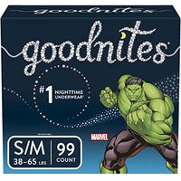 Goodnites Bedwetting Underwear for Boys, Small/Medium (38-65 lb.), 99 Ct, Stock Up Pack (Packaging May Vary)