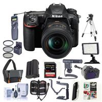 Nikon D500 DX-format DSLR Body with AF-S DX Nikkor 16-80mm f/2.8-4E ED VR Lens Bundle with 64GB SDxC U3 Card, Camera Bag, Tripod, Spare Battery, Remote Shutter Trigger, Video Light, Shotgun Mic, More