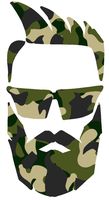 hBARSCI Beard & Sunglasses Vinyl Decal - 5 Inches - for Cars, Trucks, Windows, Laptops, Tablets, Outdoor-Grade 2.5mil Thick Vinyl - Camo Print