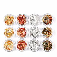 Nail Art,Putars Women Sexy Colorful 4 Colors Tinfoil 3D Nail Art Stickers DIY Decorations Glitter Nail