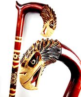 34 inch Eagle Cane Walking Stick Wooden Handmade Men's Accessories