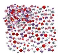 Baker Ross Mini Self Adhesive Acrylic Gems (Pack of 200) Multicoloured Embellishments for Kids Arts and Crafts