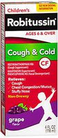 Robitussin Cf Childrens Cough and Cold Relief Syrup 4 oz.