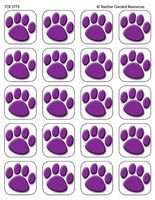 Teacher Created Resources Purple Paw Prints Stickers (5775)