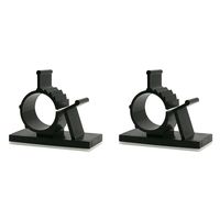 FireBee Adhesive Cable Clips Adjustable Wire Clamps Cable Tie Holders for Desk Wall Computer Electrical Cord (Black,Large,60 Pcs)