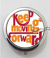 BlackKey Keep Moving Forward 3-Compartment Decorative Pocket Gift Box Case Organizer for Pill, Color 1 -15