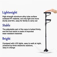 TXDWYF Portable Cane with Ergonomic Handle, Lightweight Height Adjustable Walking Stick, Adjustable Folding Walking Stick, Non-Slip Base, 740-970 mm/29-38 Inches