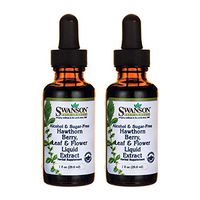 Swanson Hawthorn Berry Leaf & Flower Liquid Extract (Alcohol-Free) 1 fl Ounce (29.6 ml) Liquid (2 Pack)