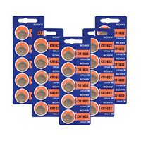 SONY CR1632 3 Volt Lithium Coin Batteries, Made in Japan, PET Blister Package (25 Batteries)