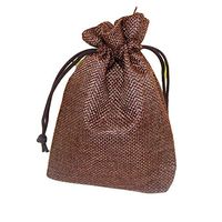 LKXHarleya 50PCS Burlap Gift Bag with Drawstring, Small Burlap Hessian Party Favor Bags, Jewelry Pouches Candy Treat Jute Bag for Wedding Party DIY Craft and Christmas, 4inch X 6inch, Coffee