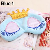ywbtuechars Blindfold, Women Cute Eye Crown Ice Bag Travel Sleeping Blindfold Eye Cover Patch Blinder, Blindfold - Blue 1