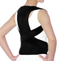 Back Brace Posture Corrector Clavicle Lumbar Support Belt for Women and Men Adjustable Straps Provide Lumbar Support Back Neck Shoulder Pain Relief (M)
