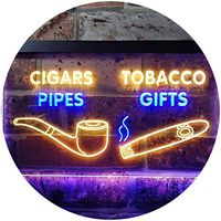 ADVPRO Cigar Pipes Tobacco Gifts Shop Dual Color LED Neon Sign Blue & Yellow 12" x 8.5" st6s32-i0732-by