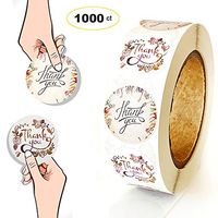 2 Designs Flower Shape Thank You Stickers Roll (1000 Stickers/Roll) Adhesive Labels 1.5 inch with Flower Decorative Sealing Stickers for Christmas Gifts,Cards, Wedding, Party,Envelope,Present