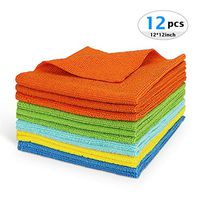 AIDEA Microfiber Cleaning Cloths Softer, More Absorbent, Lint-Free, Wash Cloth for Home, Kitchen, Car, Window (12in.x 12in.)—12PK