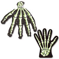 Pack of 240 Spooky Halloween Skeleton Hand Plastic Treat Bags with Twist Ties 11"