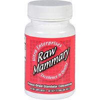 Ultra Glandulars Mammary - Raw - Freeze Dried Glandular Extract - Gluten Free - 60 Tablets (Pack of 2)