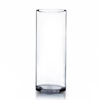 WGV Cylinder Vase, 4" W x 12" H, Floral Container, Glass Candle Holder Centerpiece Planter Terrarium for Wedding Party Event, Home Office Decor, Clear, 1 Piece