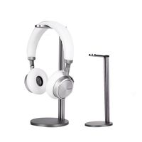 EletecPro Headphone Stand Holder,Universal Aluminum Alloy Gaming Headset earphone Holder Table Desk Display Rack Hanger Orgnizer Support For All Headphone Sizes (Grey)